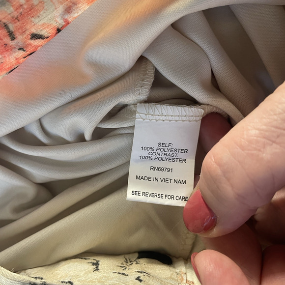 Vintage Y2K Sara Michelle Skirt Women Medium Beige Floral Whimsey Ruffle High Lo - Picture 8 of 9